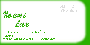 noemi lux business card